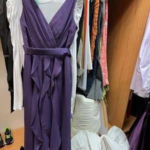 Vera wang white - purple chifon gown dress